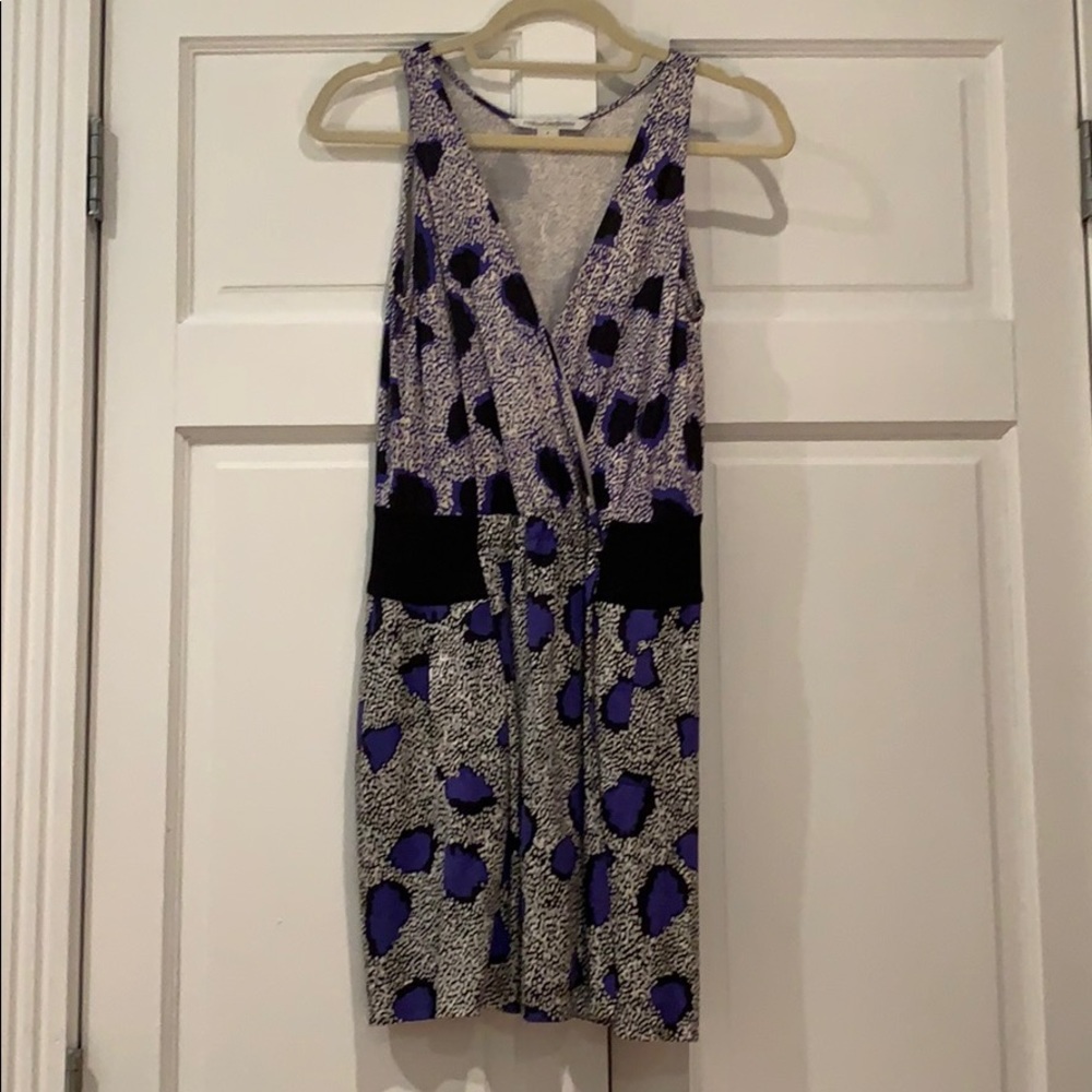 Diane Von Furstenberg Blue Pattern Dress